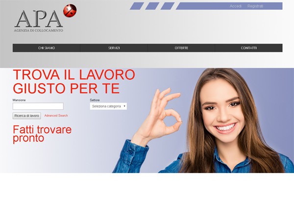 Nuova realizzazione del sito web per Apa Solutions SA a Chiasso e Bellinzona